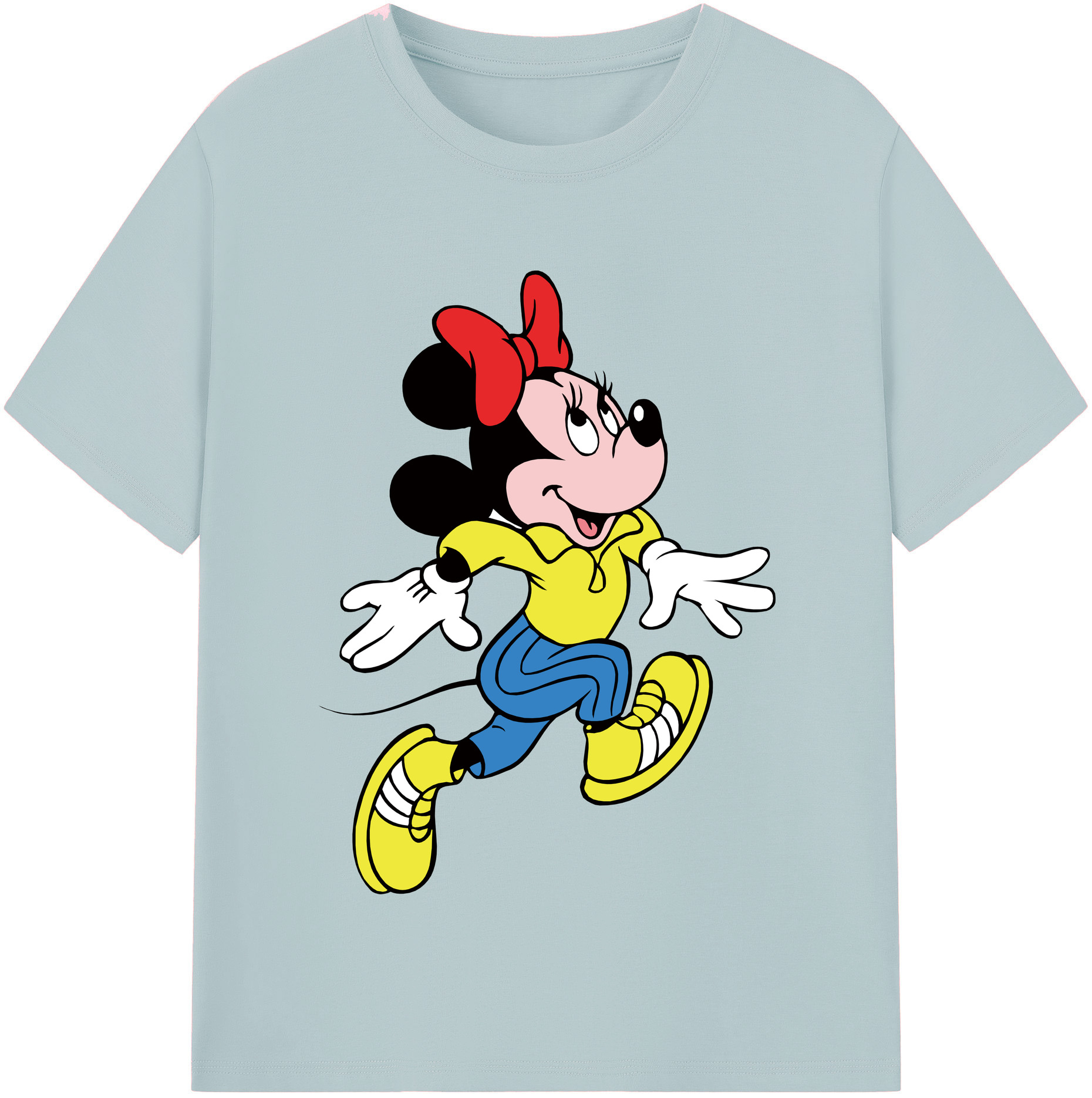 （画像用） ミッキーマウス Mickey Mouse 綿100％半袖Tシャツ（フロントプリント）